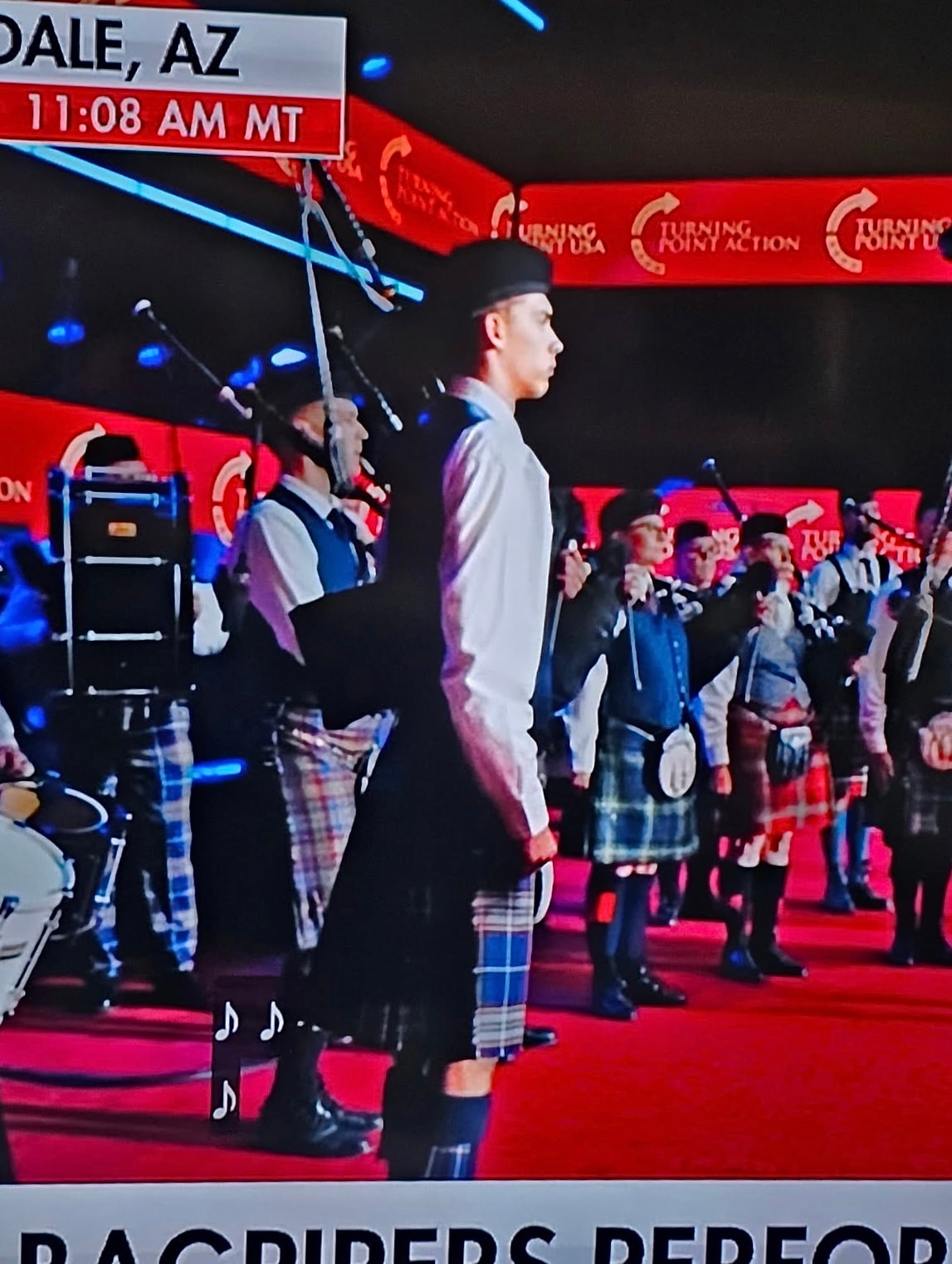 Corporate gala event with stage performance